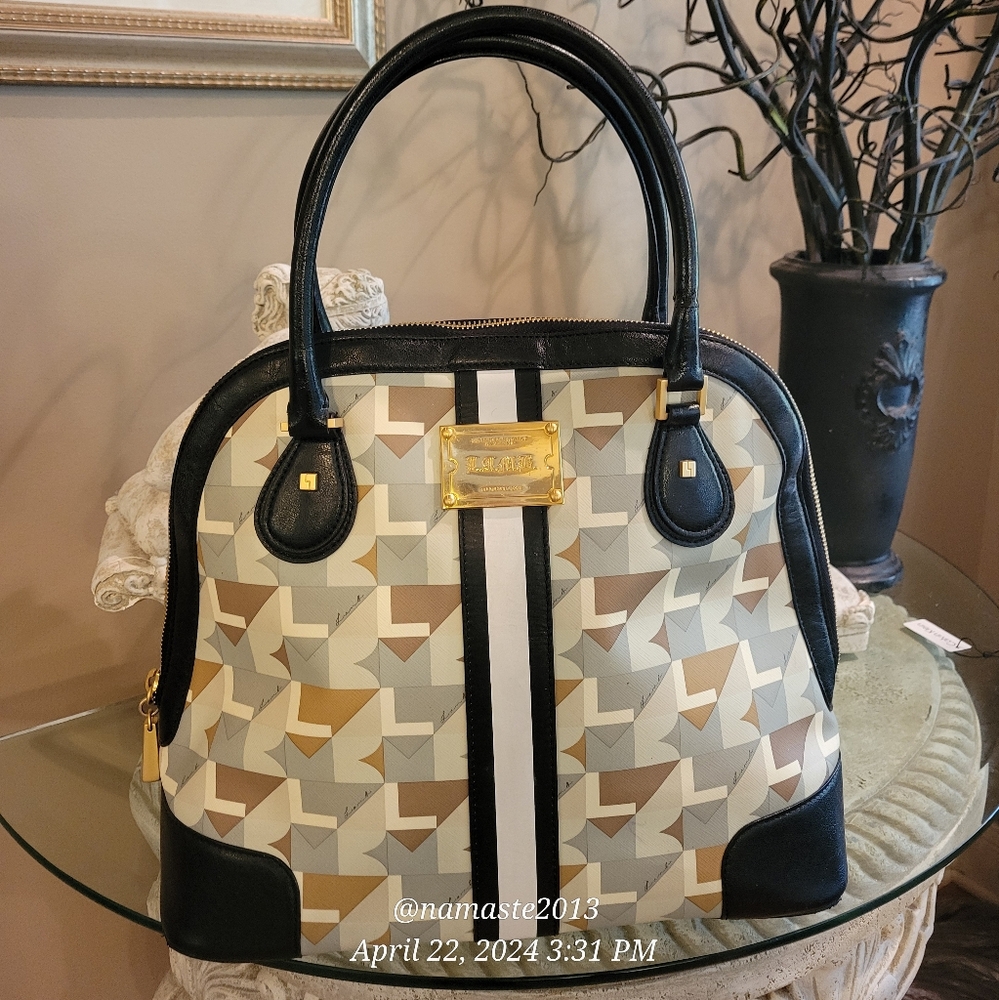 L.A.M.B. by Gwen Stefani Marsala Cambridge Satchel Luxury Designer Handbag #758